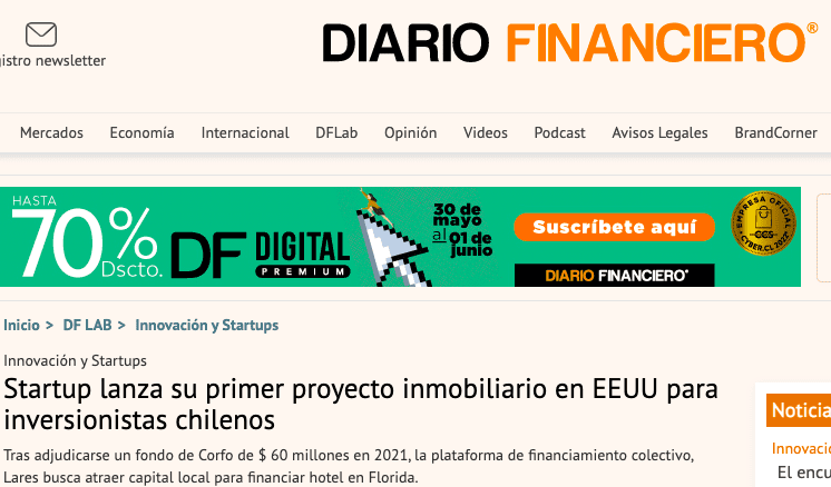 Startup lanza su primer proyecto inmobiliario en EEUU para inversionistas chilenos